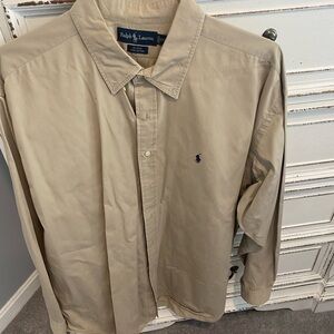 Ralph Lauren Khaki Cotton Shirt - EUC